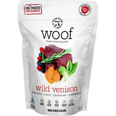 newzealand natural petfood woof venison フリーズドライドッグフード ワイルドベニソン  サイズ 犬用総合栄養食